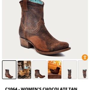 Corral Distressed Brown Ankle Boots